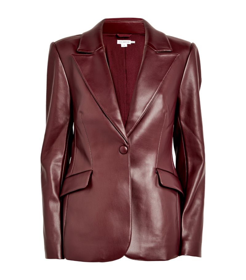 Good American Good American Faux Leather Sculpted Blazer