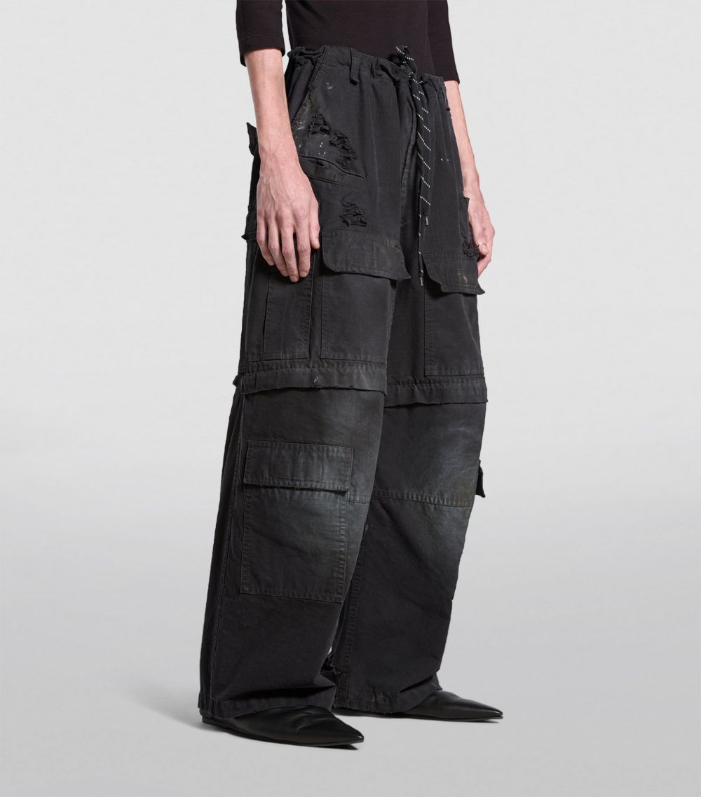 Balenciaga Balenciaga Distressed Cargo Trousers