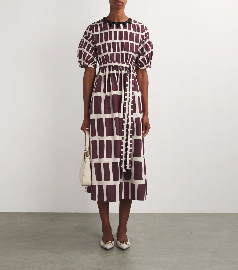 Max Mara Max Mara Cotton Square Print Dress