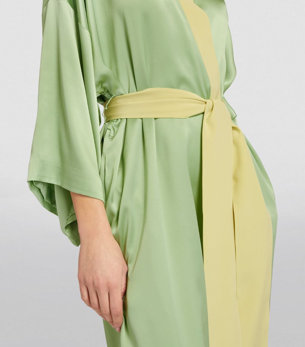 Olivia Von Halle Olivia Von Halle Silk Queenie Kimono Robe