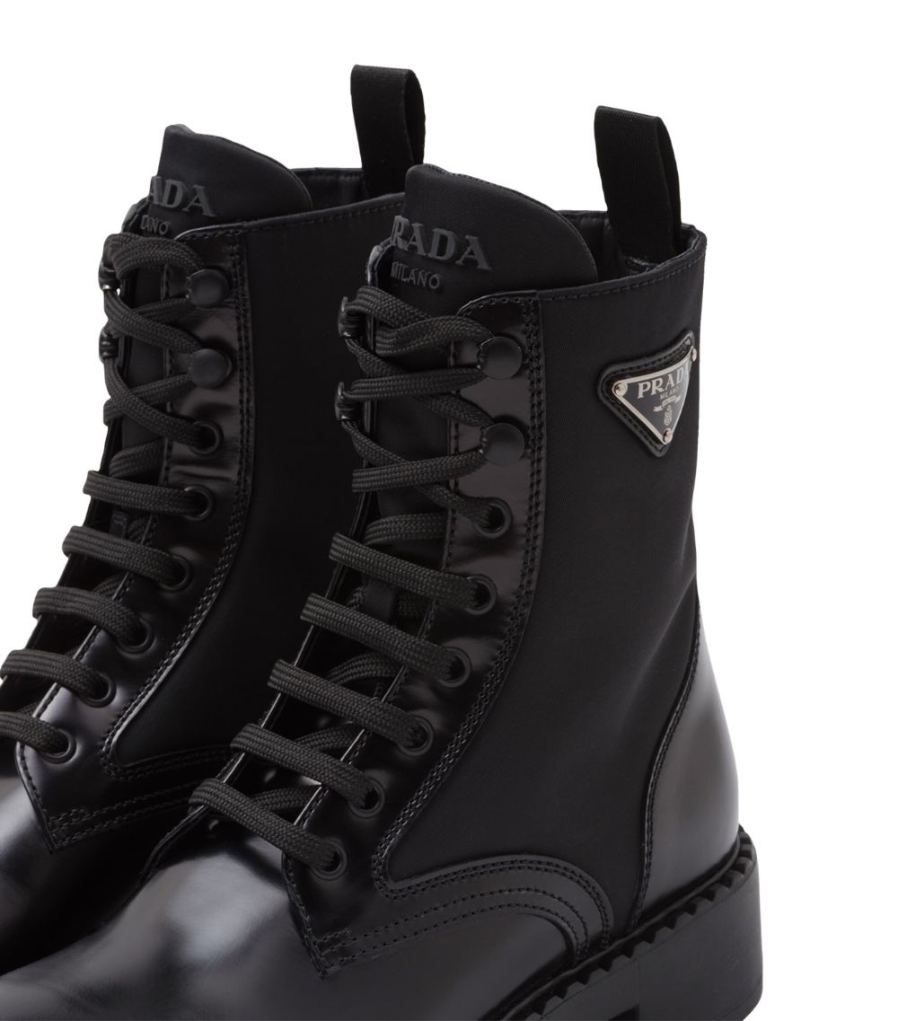 Prada Prada Leather Biker Boots