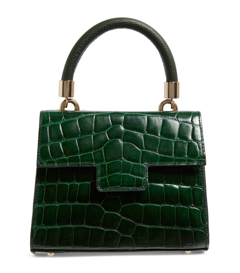 Maria Oliver Maria Oliver Mini Crocodile Leather Michelle Top-Handle Bag