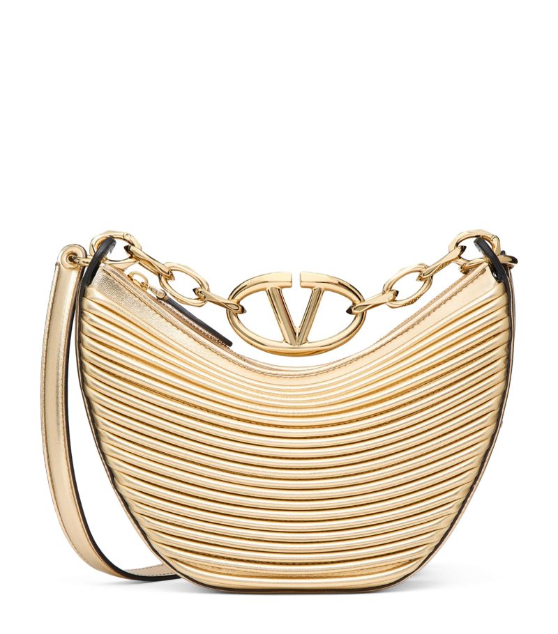 VALENTINO GARAVANI Valentino Garavani Leather Metallic Vlogo Moon Mini Bag