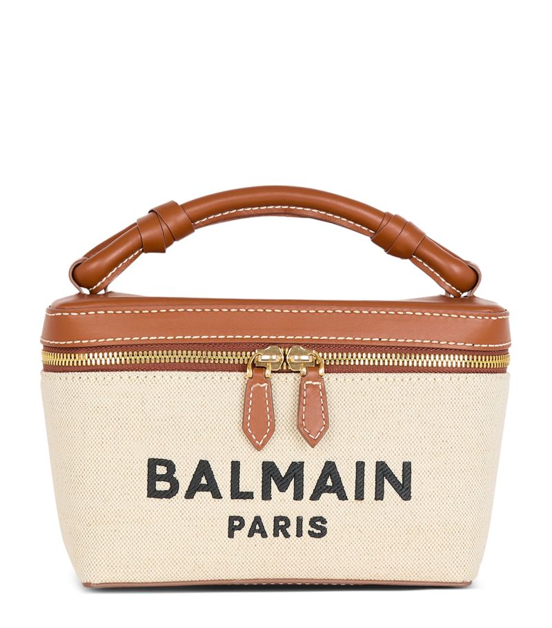 Balmain Balmain Canvas-Leather B-Army Vanity Bag