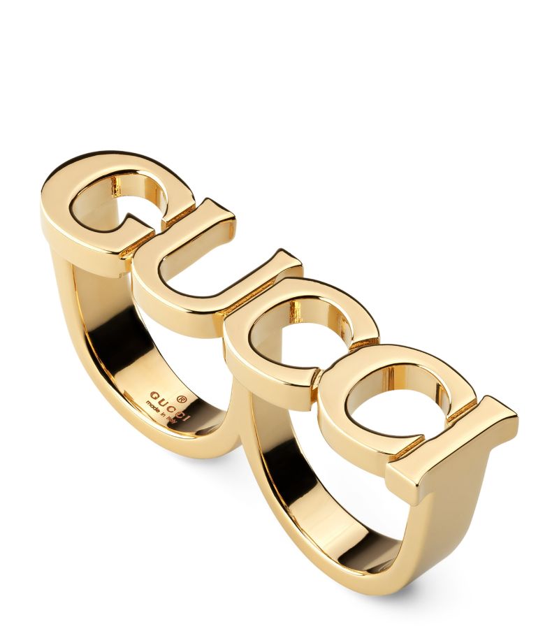 Gucci Gucci Logo Double-Finger Ring