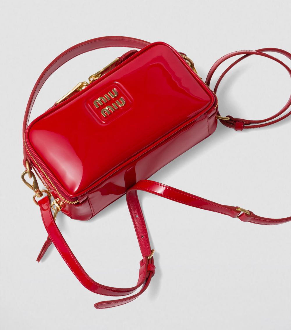 Miu Miu Miu Miu Patent Leather Shoulder Bag