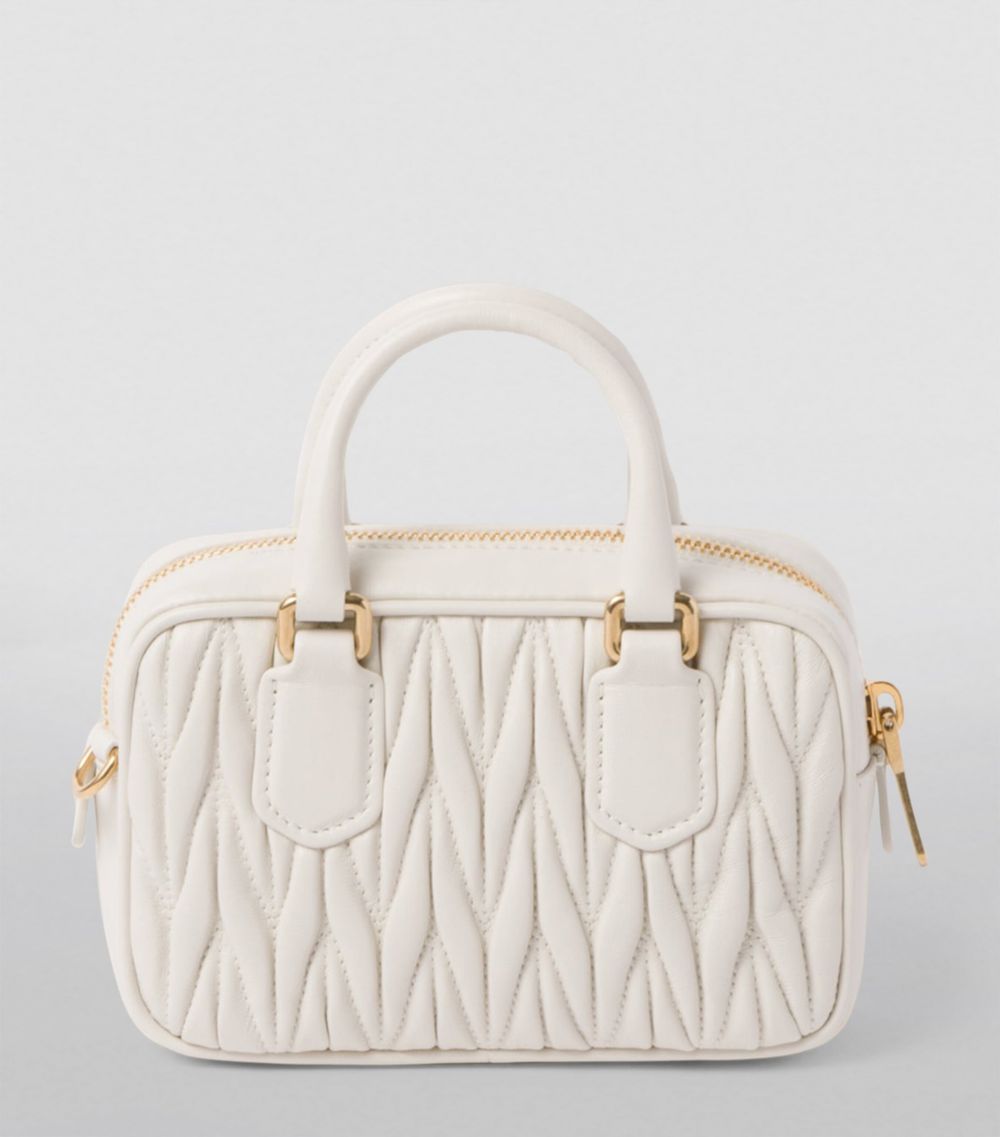 Miu Miu Miu Miu Mini Matelassé Leather Arcadie Top-Handle Bag