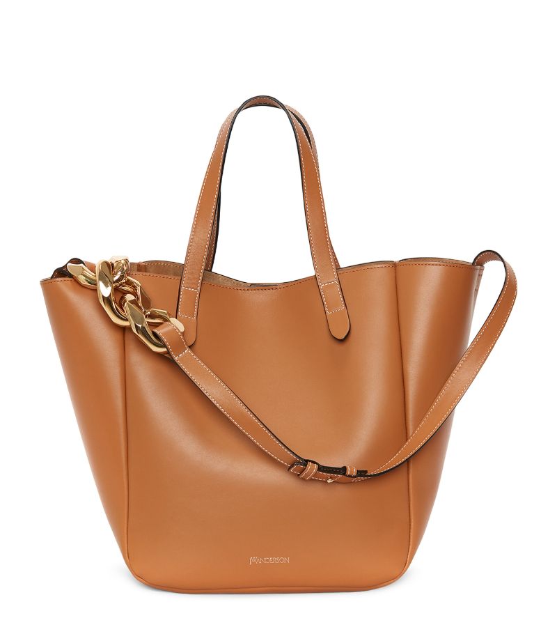 Jw Anderson JW Anderson Leather Chain Cabas Tote Bag