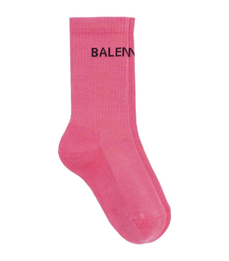 Balenciaga Balenciaga Cotton-Blend Logo Socks