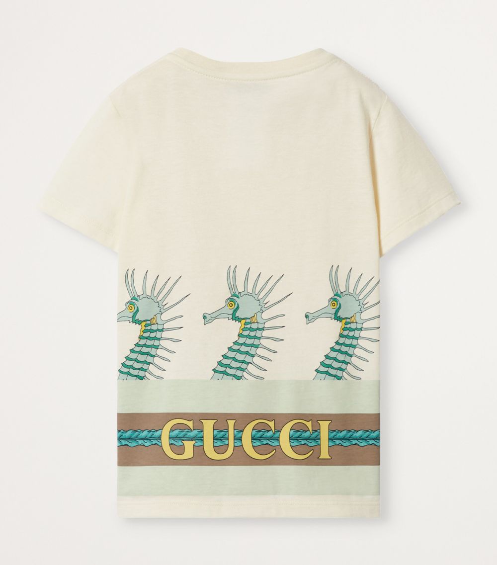 Gucci Gucci Kids Cotton Seahorse T-Shirt (4-12 Years)