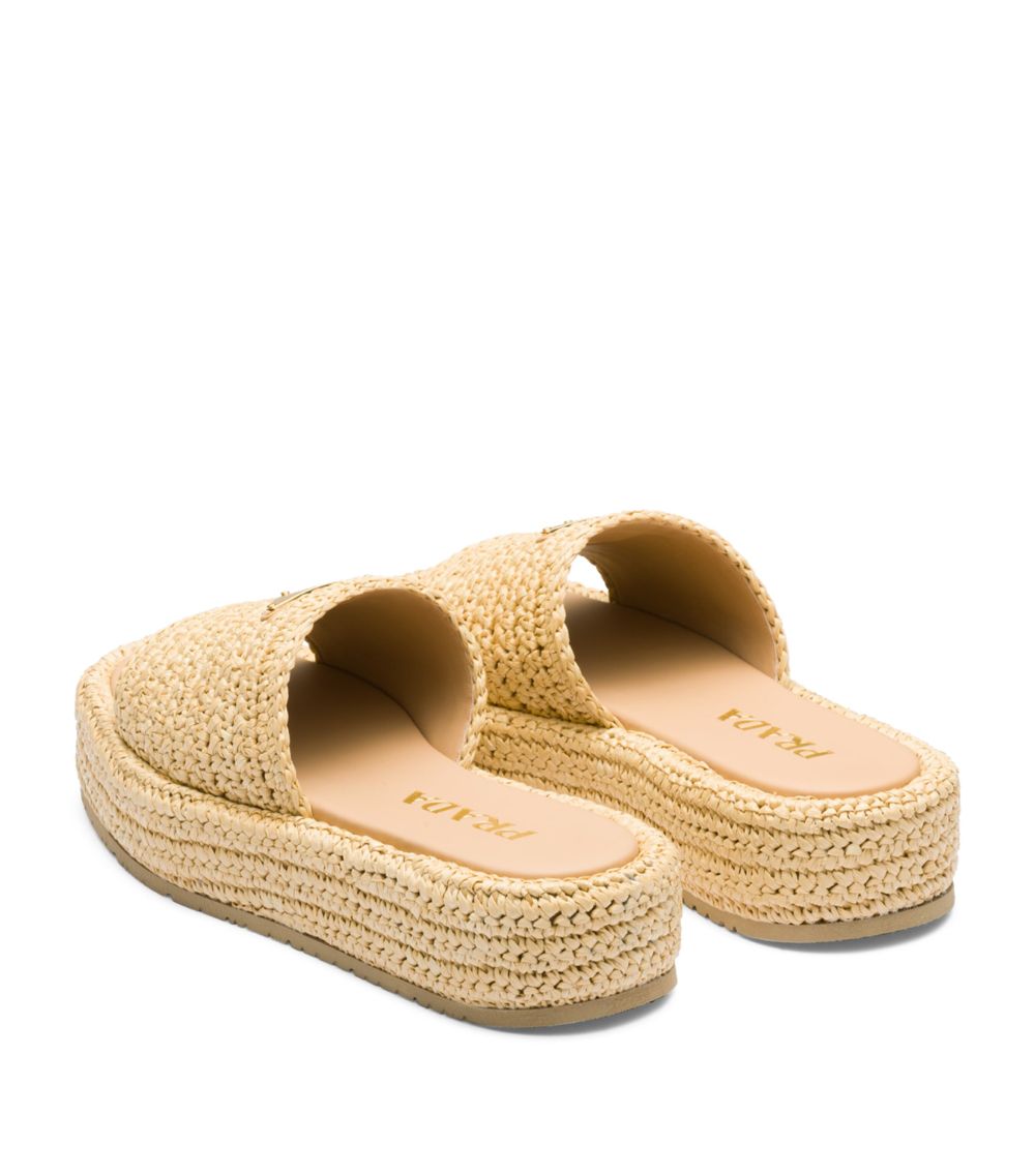 Prada Prada Crochet Flatform Slides 35