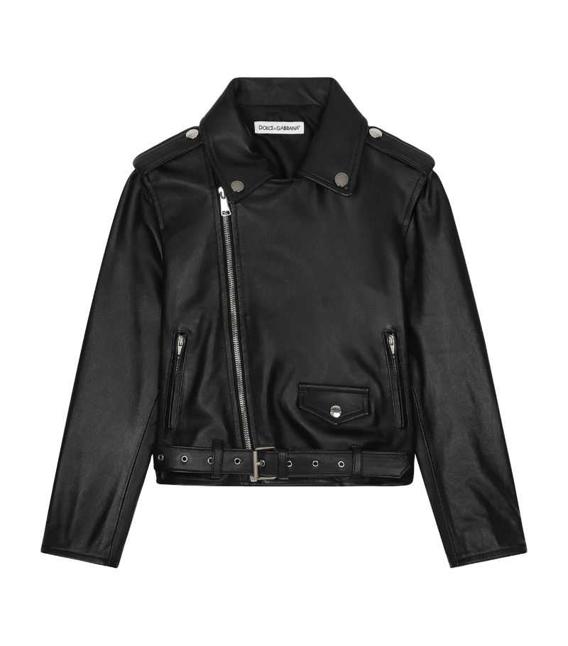 Dolce & Gabbana Dolce & Gabbana Kids Leather Biker Jacket (8-12+ Years)