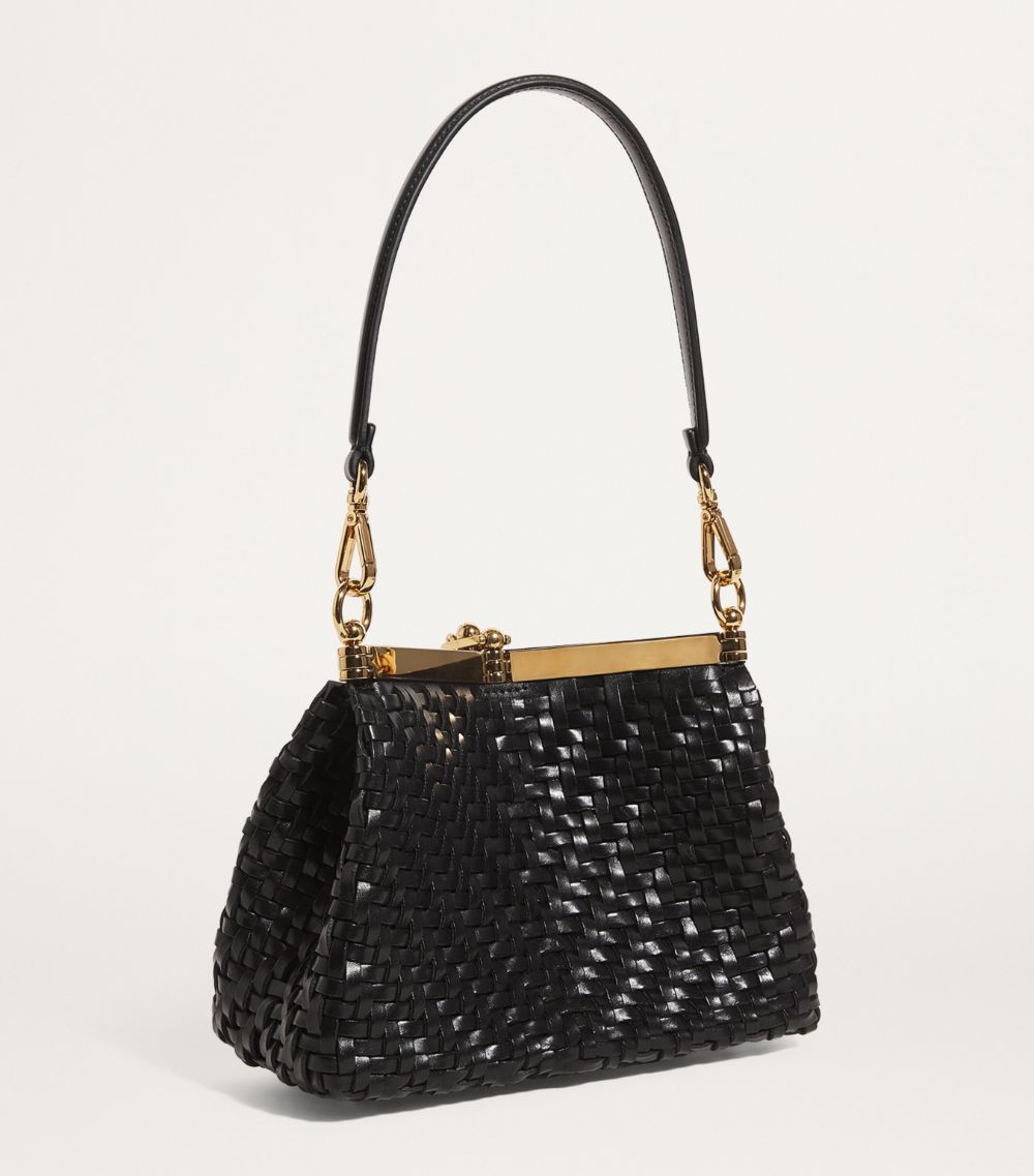 Etro Etro Small Woven Leather Vela Shoulder Bag