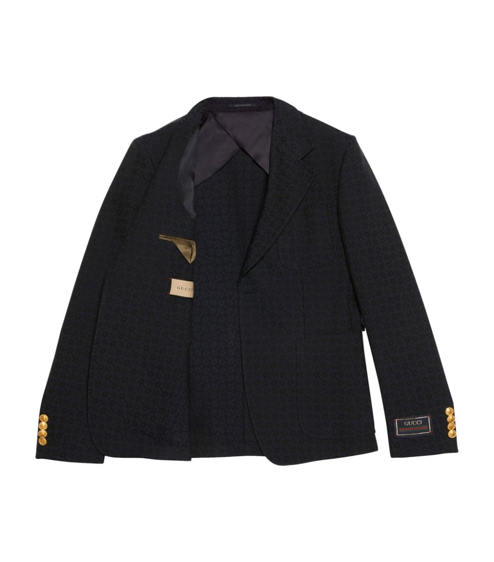 Gucci Gucci Cotton-Wool Horsebit Tailored Jacket