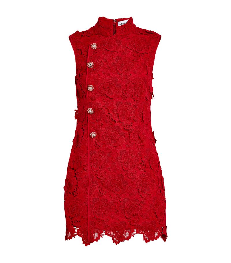 Self-Portrait Self-Portrait Lace Embellished Mini Dress