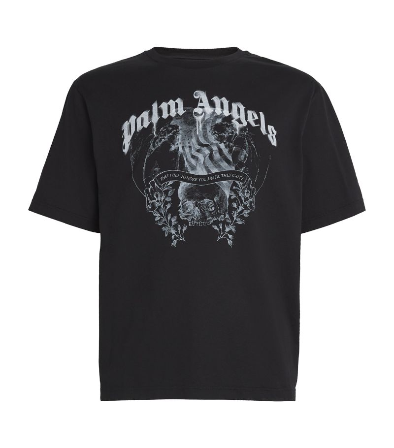 PALM ANGELS Palm Angels Cotton Statement Pencil T-Shirt