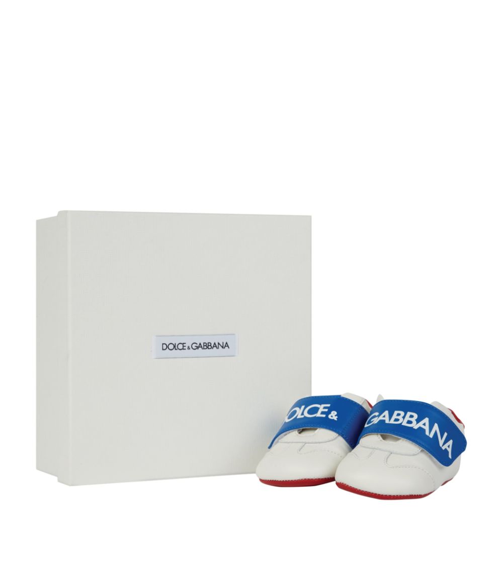 Dolce & Gabbana Dolce & Gabbana Kids Leather Logo Strap Booties