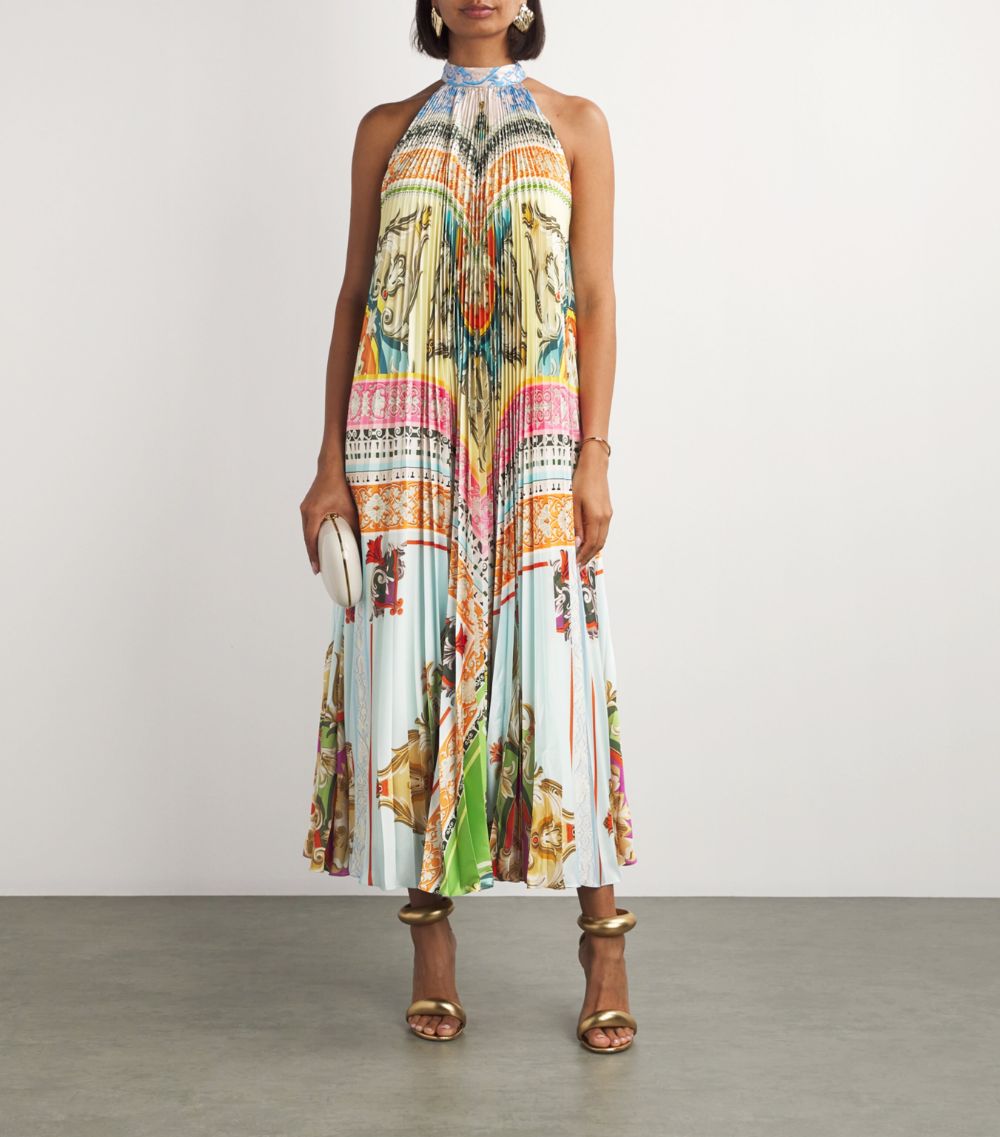 Mary Katrantzou Mary Katrantzou Satin Pleated Nimbus Maxi Dress