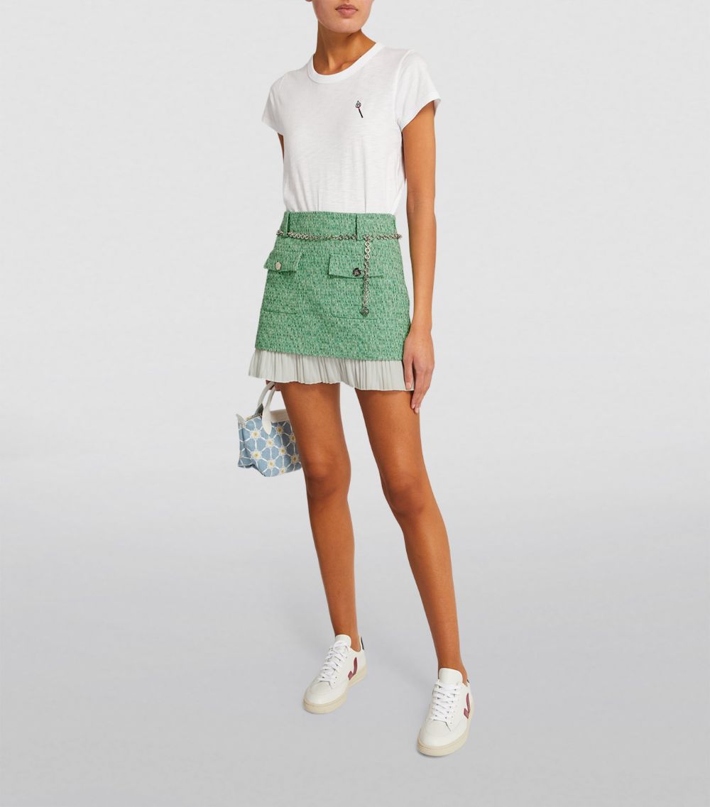  Maje Tweed Chain-Belt Mini Skirt