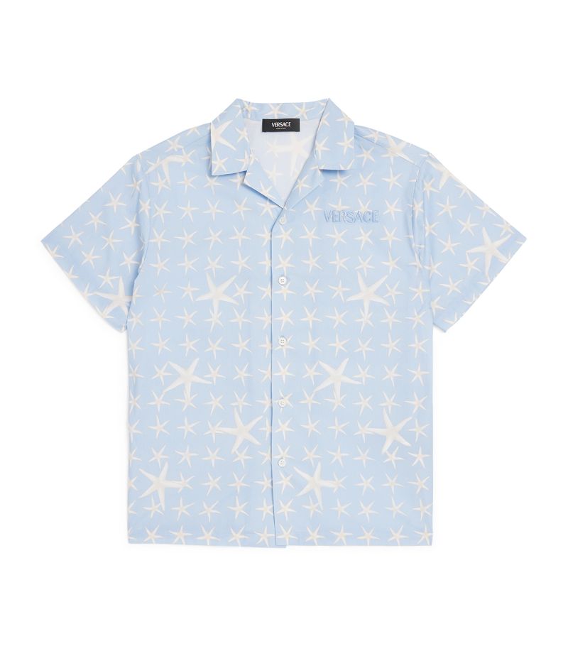 Young Versace Versace Kids Cotton Starfish Print Shirt (5-14 Years)