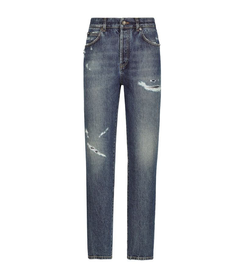 Dolce & Gabbana Dolce & Gabbana Ripped Straight-Leg Jeans