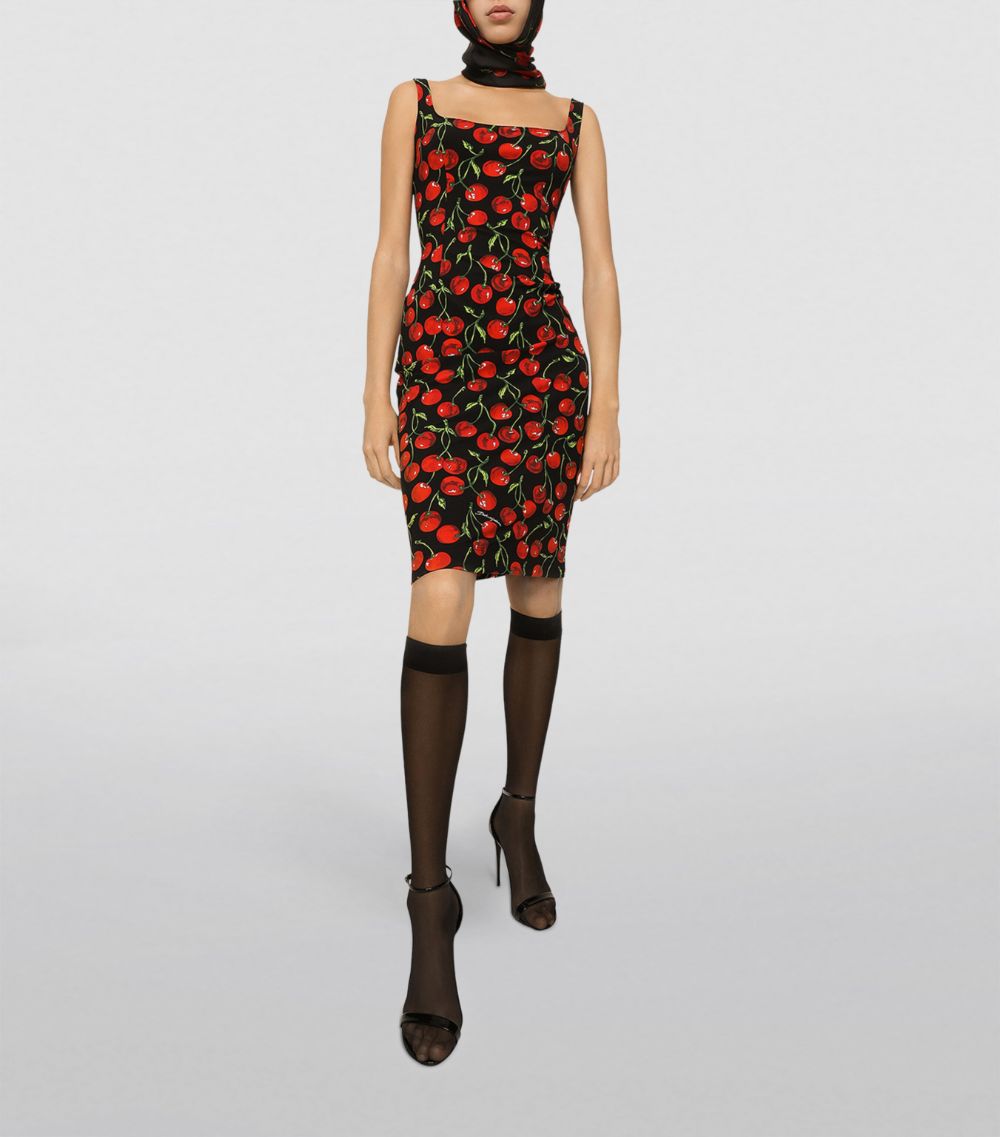 Dolce & Gabbana Dolce & Gabbana Square-Neck Cherry Print Dress