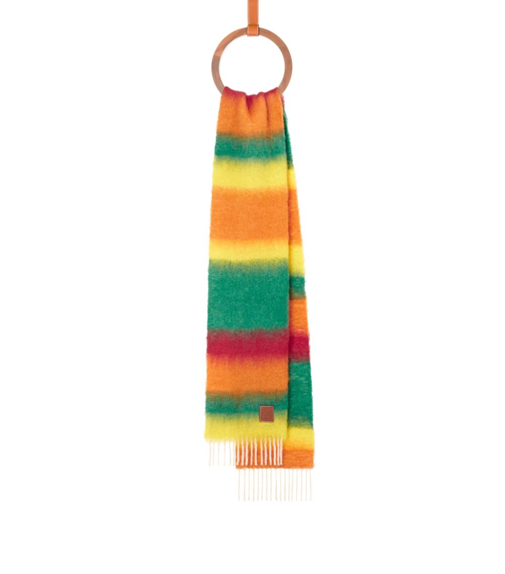 Loewe LOEWE Mohair-Wool Striped Scarf