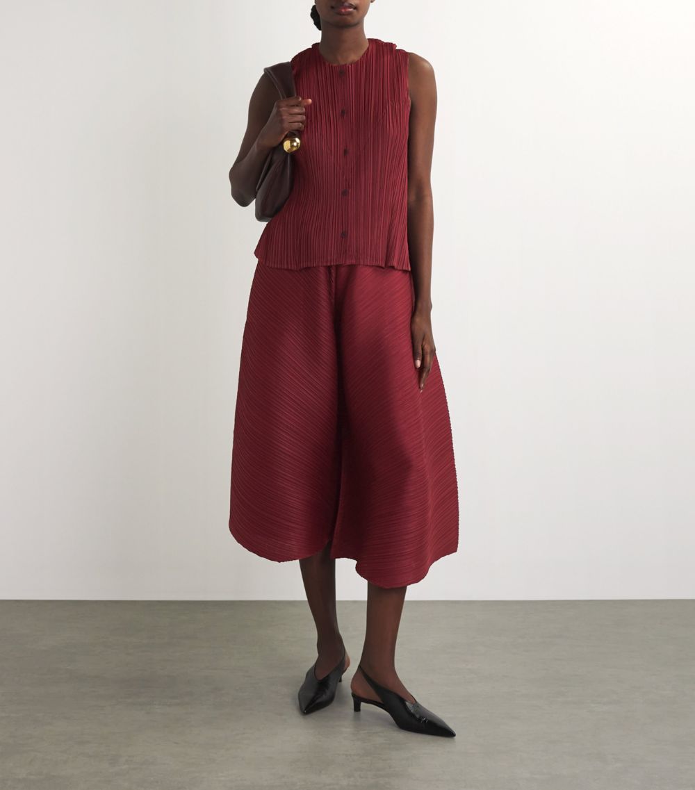 Pleats Please Issey Miyake Pleats Please Issey Miyake Cropped Solar Flare Trousers