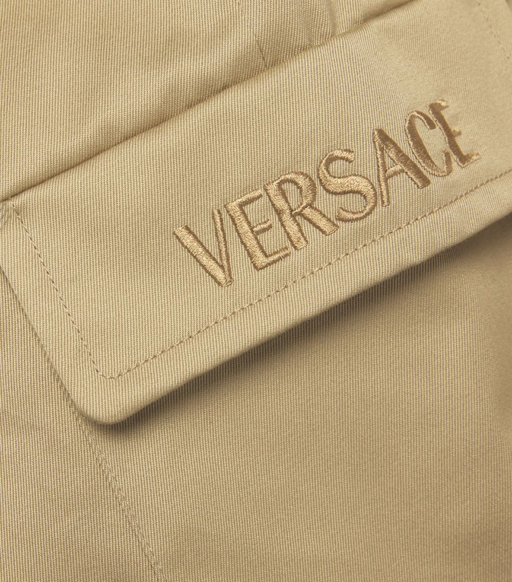 Young Versace Versace Kids Cotton Utility Shorts (4-14 Years)