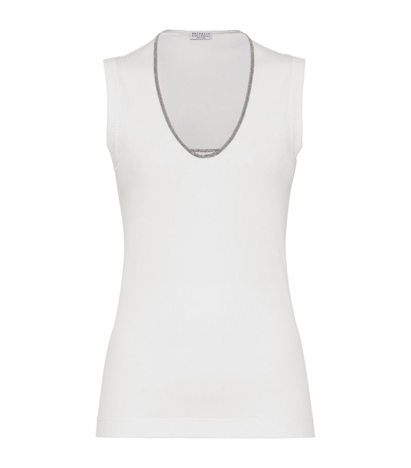 Brunello Cucinelli Brunello Cucinelli Monili-Trim Tank Top