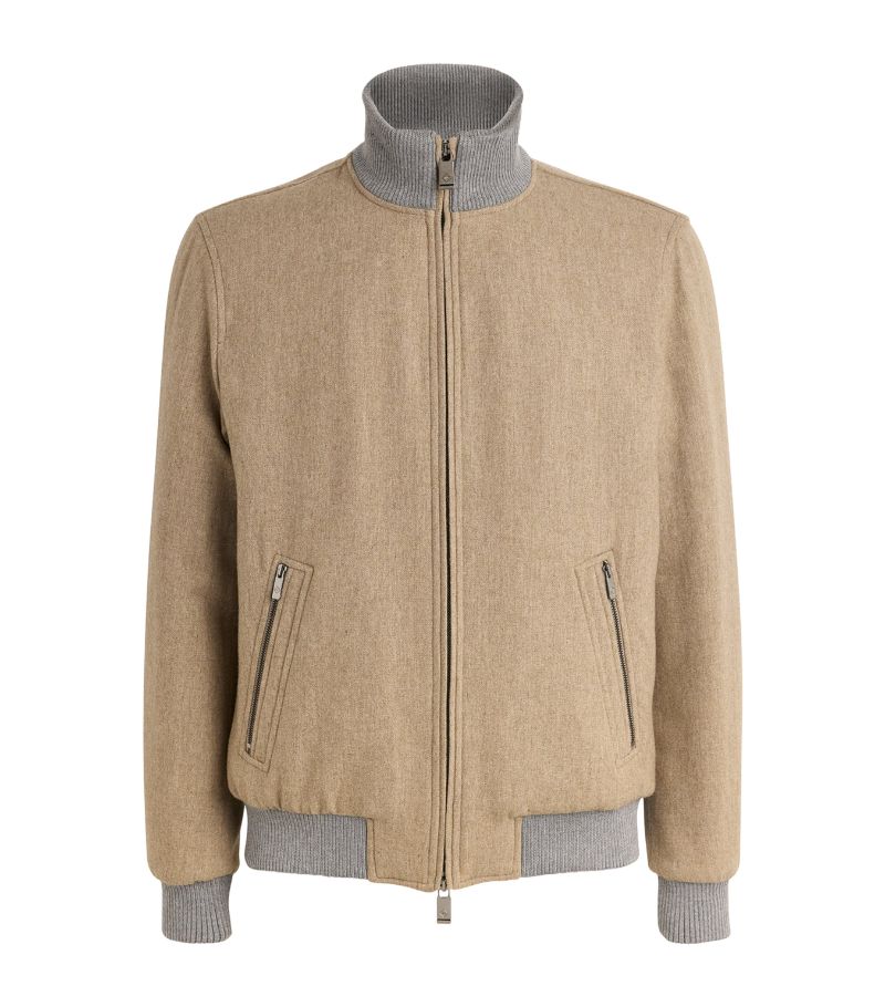 Pal Zileri Pal Zileri Wool-Blend Bomber Jacket