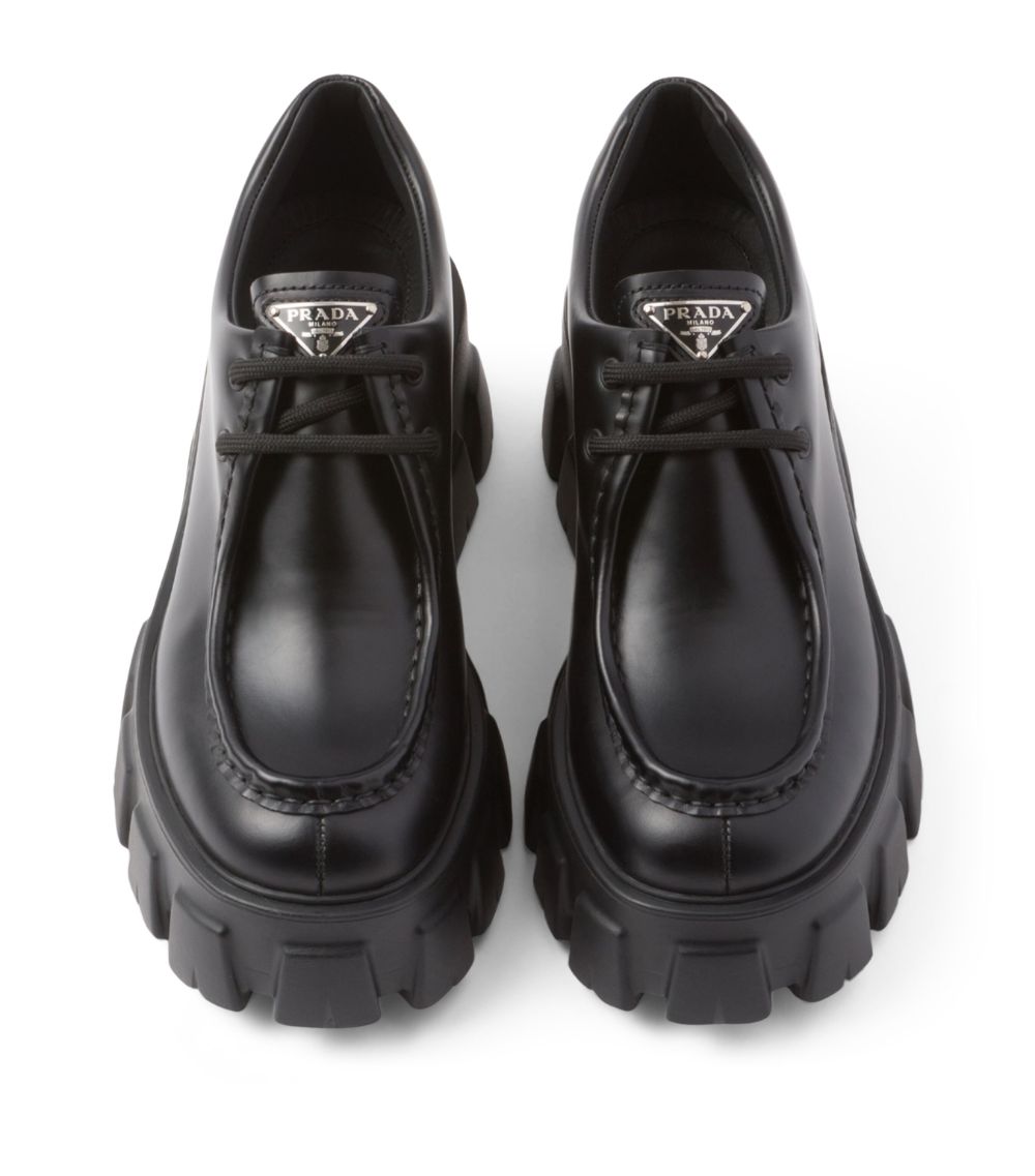 Prada Prada Leather Monolith Lace-Up Loafers 55