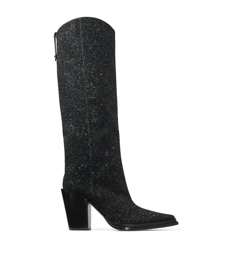 Jimmy Choo Jimmy Choo Cece 80 Glitter Knee-High Boots