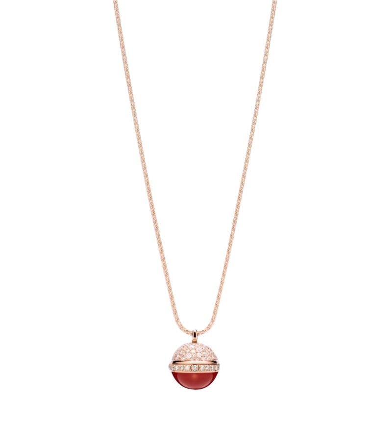 Piaget Piaget Rose Gold, Diamond And Carnelian Possession Pendant Necklace