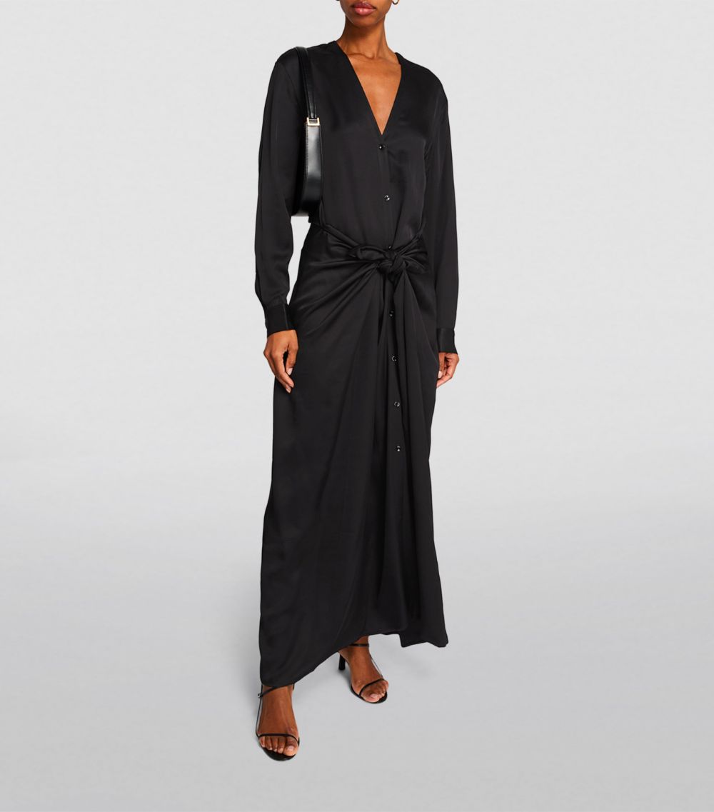 Toteme Toteme Satin Tie-Detail Maxi Dress