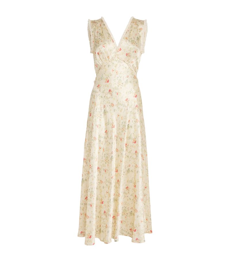 Dôen Dôen Silk Floral Tahlia Midi Dress