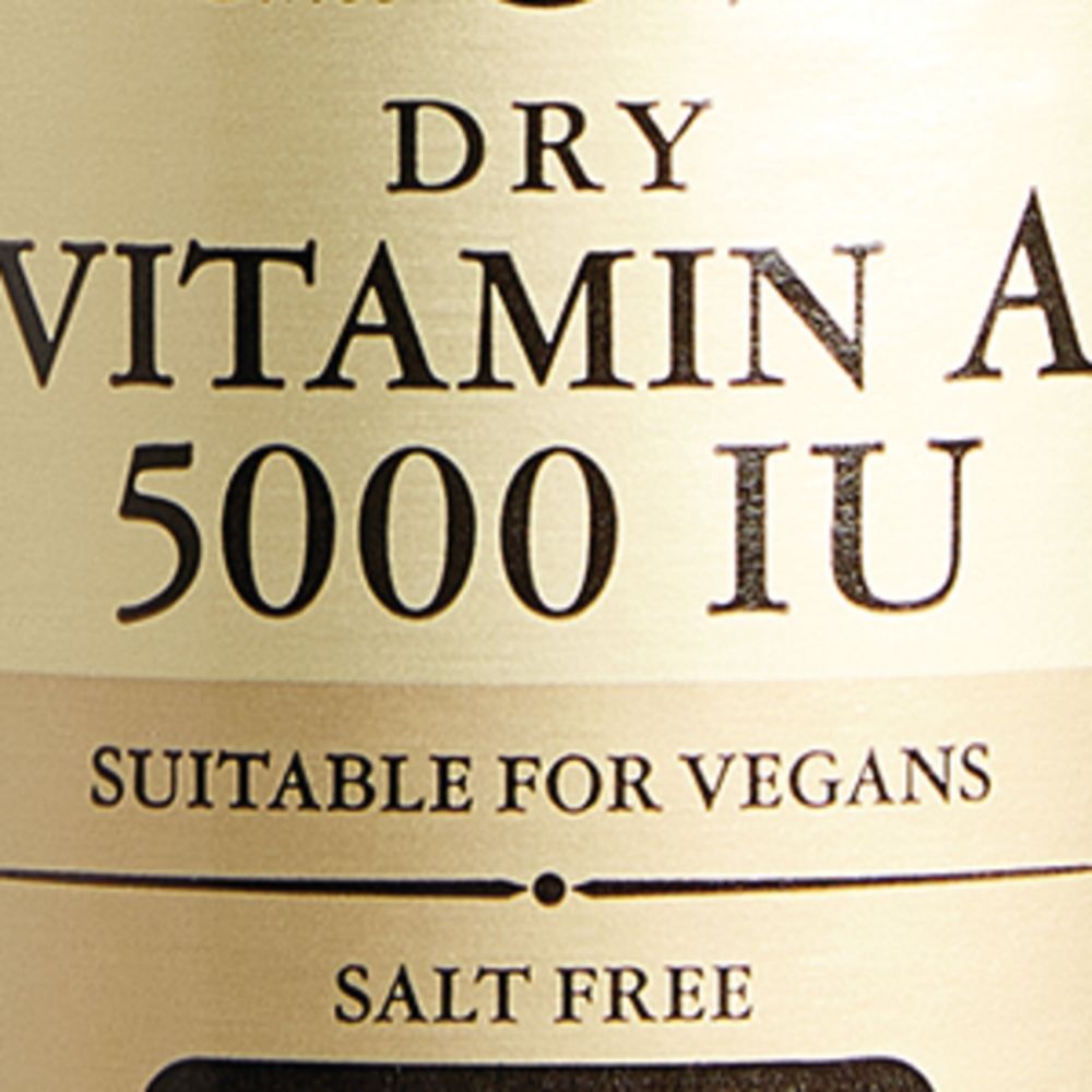 Solgar Solgar Dry Vitamin A 5000 Iu (100 Tablets)