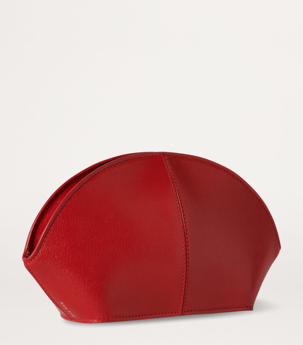 The Row The Row Small Leather Mel Clutch Bag