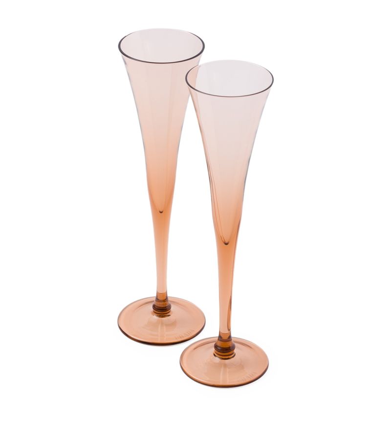 Prada Prada Set Of 2 New York Champagne Flutes