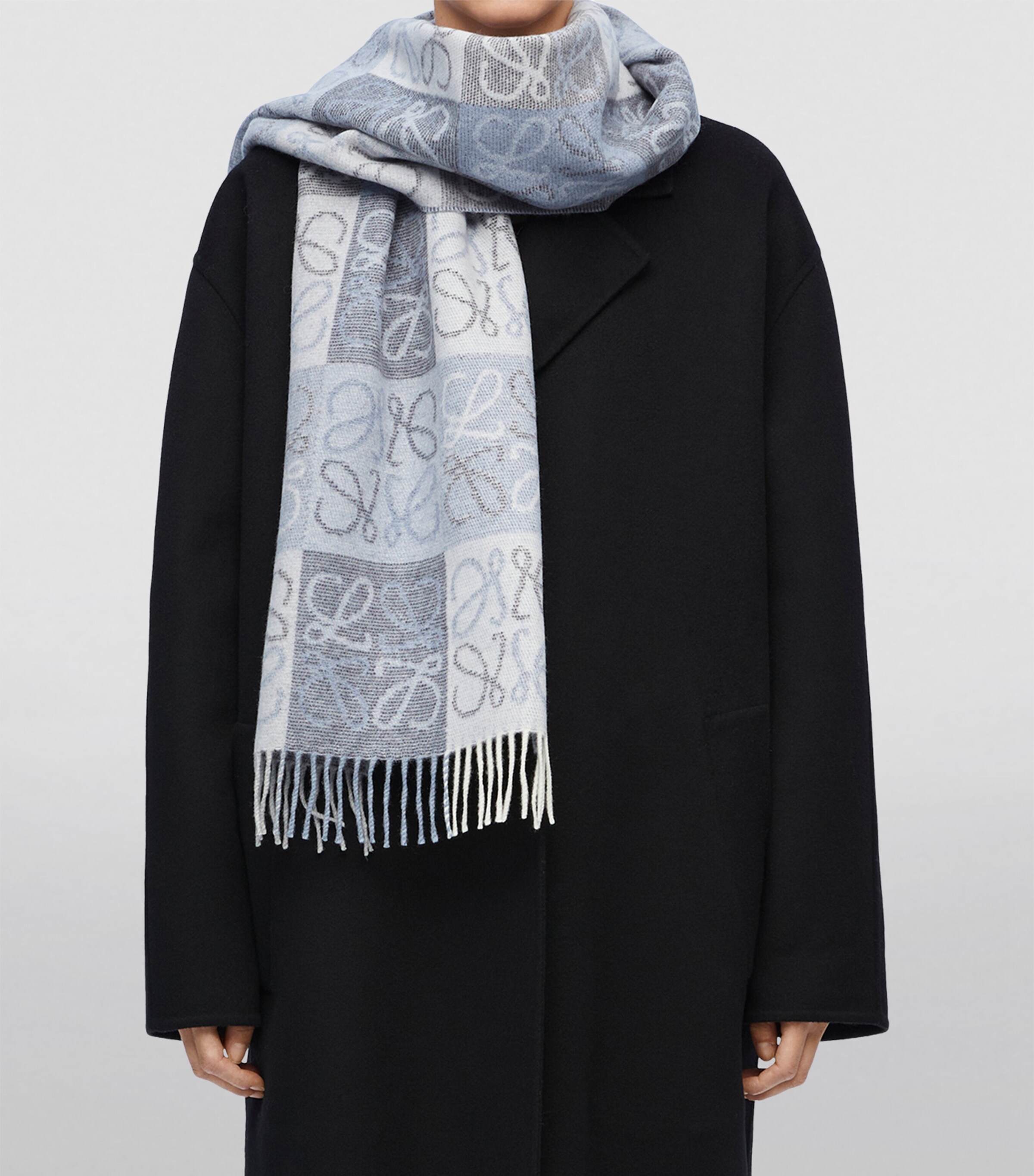 Loewe Loewe Wool-Cashmere Anagram Scarf