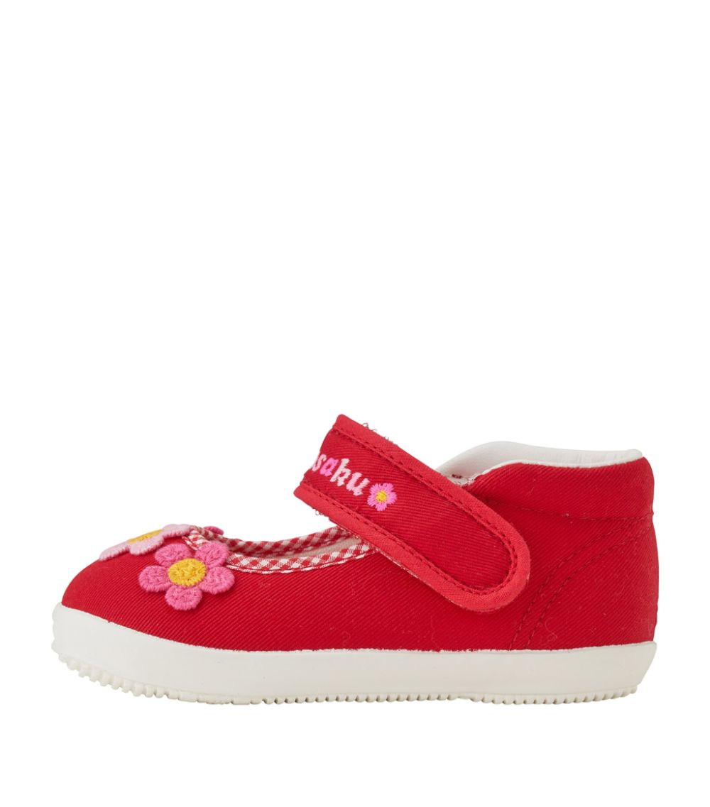 Miki House Miki House Flower-Embroidered Shoes