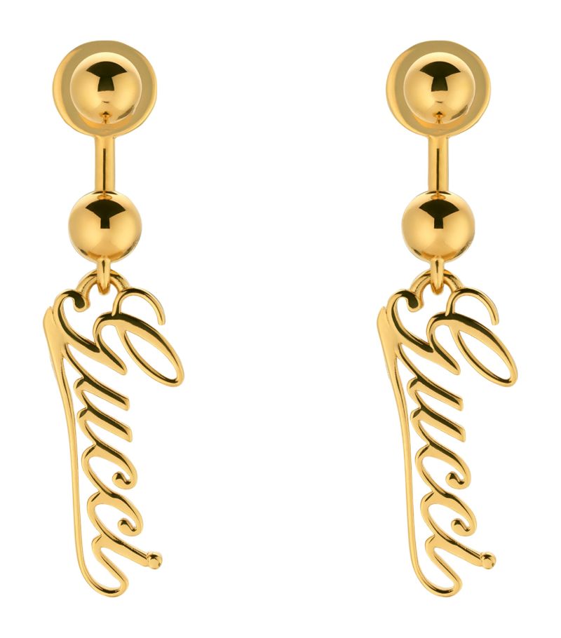 Gucci Gucci Gucci Script Earrings