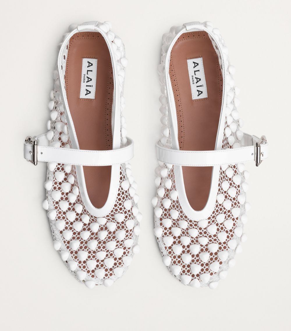 Alaïa Alaïa Embellished Ballet Flats