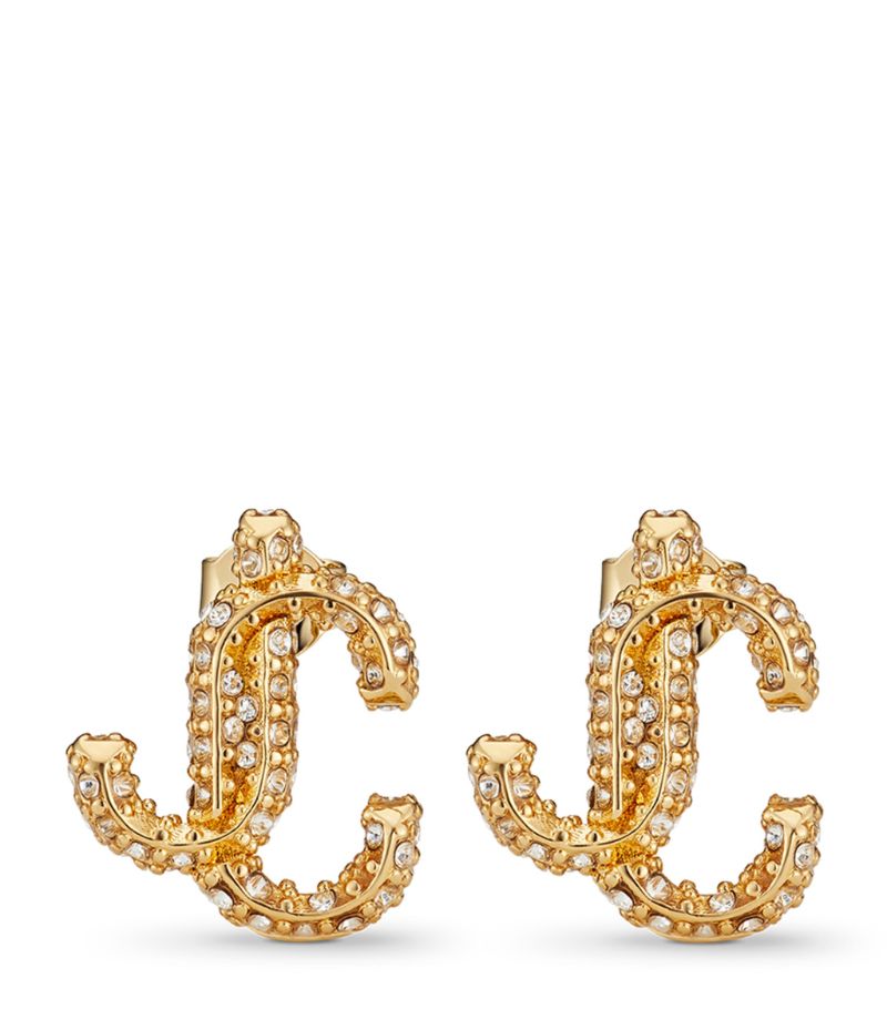 Jimmy Choo Jimmy Choo Crystal-Embellished Jc Stud Earrings