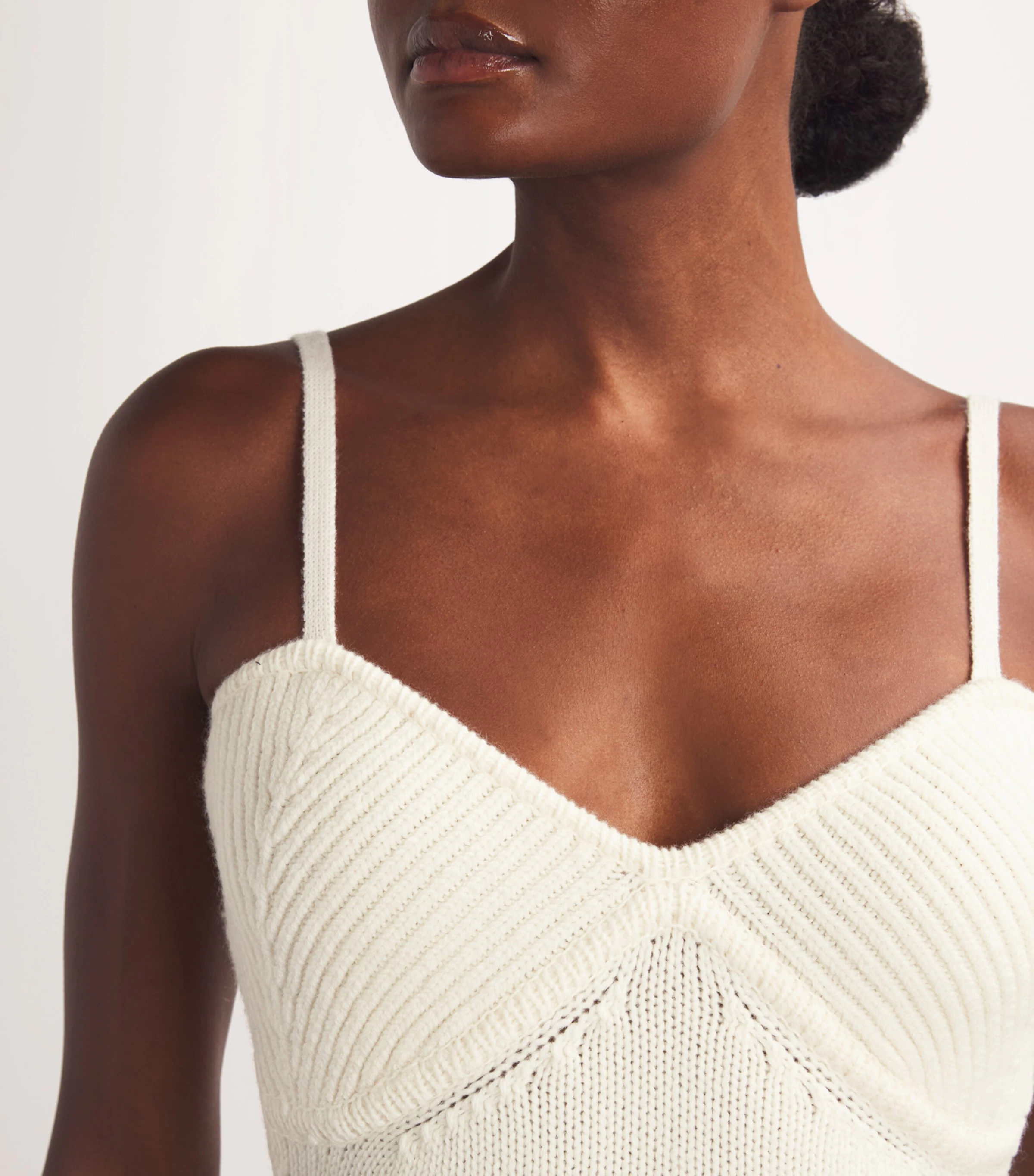  LVIR Wool-Cashmere Bustier Knitted Top