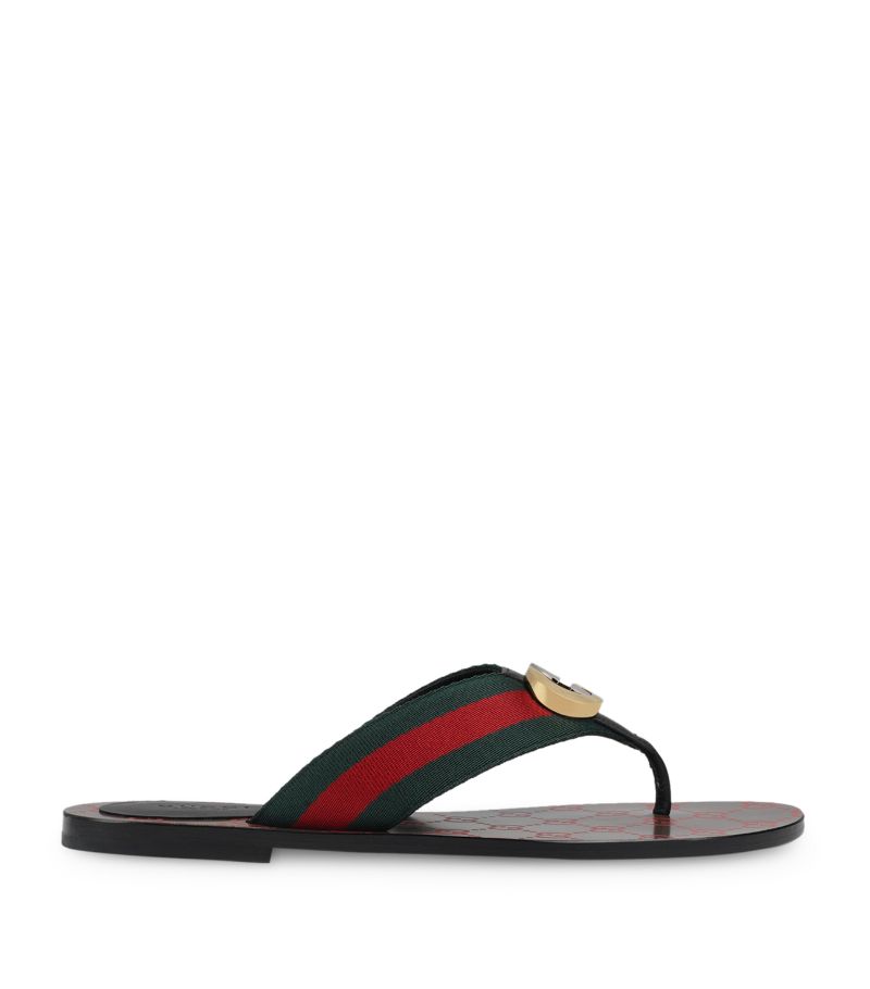 Gucci Gucci Interlocking G Web Stripe Sandals