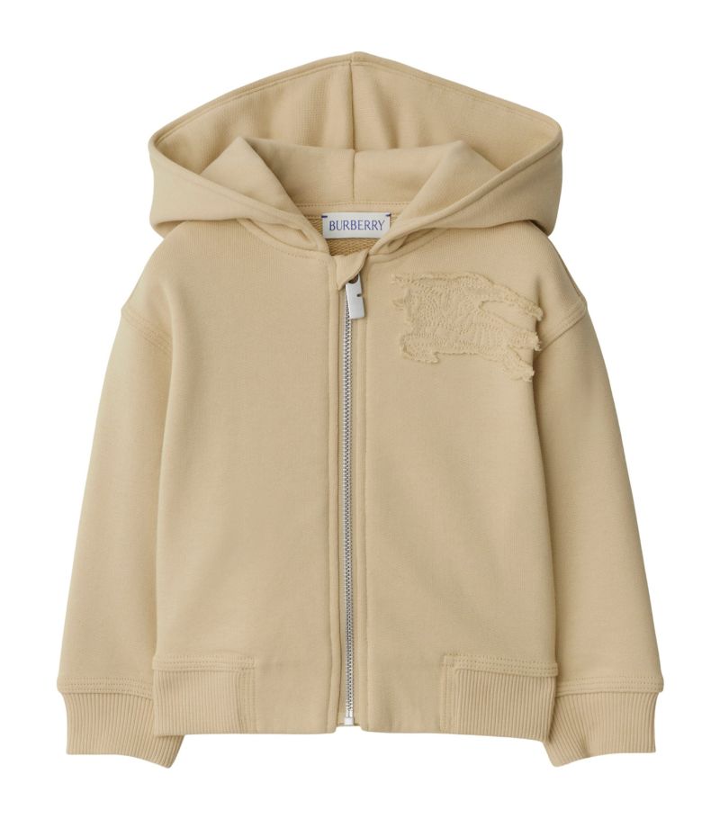 Burberry Burberry Kids Cotton Ekd Appliqué Hoodie