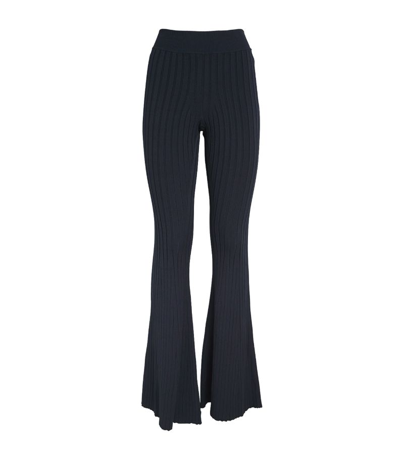 Stella McCartney Stella Mccartney Ribbed Knit Flared Trousers