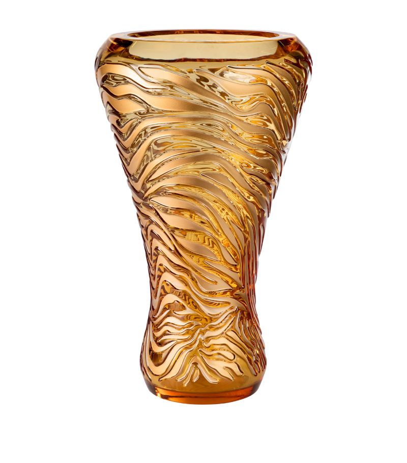 Lalique Lalique Crystal Tiger Vase (45Cm)