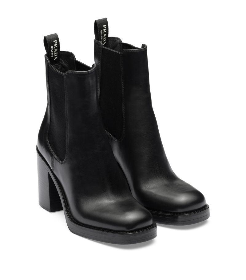 Prada Prada Leather Heeled Boots 90